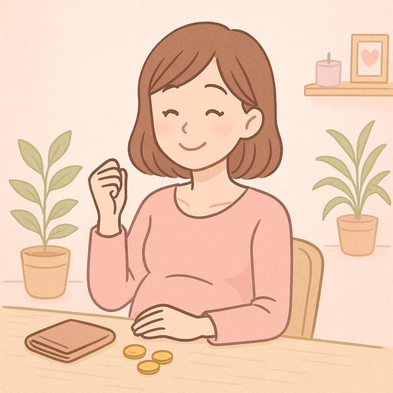 お金と向き合う女性