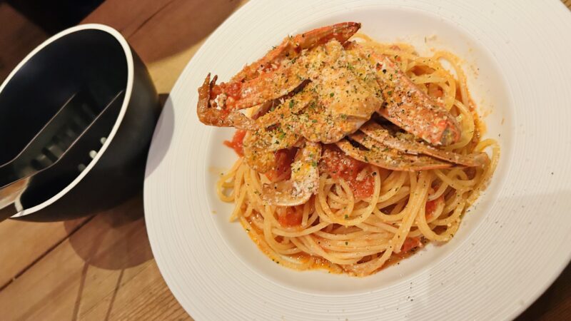渡り蟹のパスタ