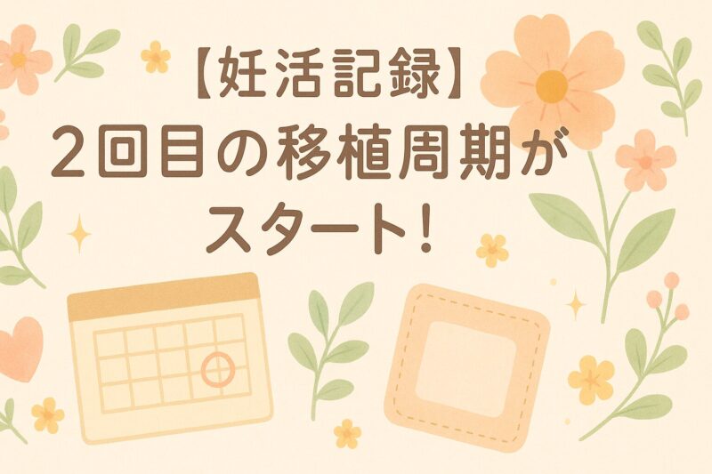 2回目の移植周期スタート