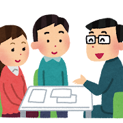保険の説明を聞く夫婦