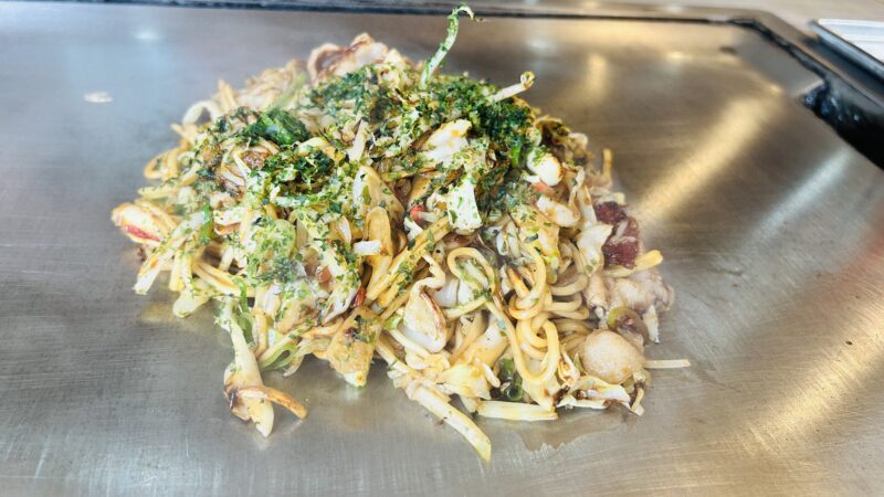御幸で食べた具沢山の焼きそば