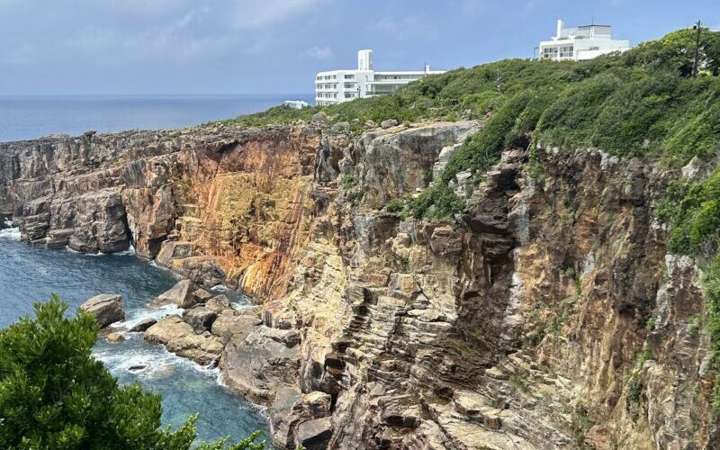 和歌山の観光地の三段壁の風景