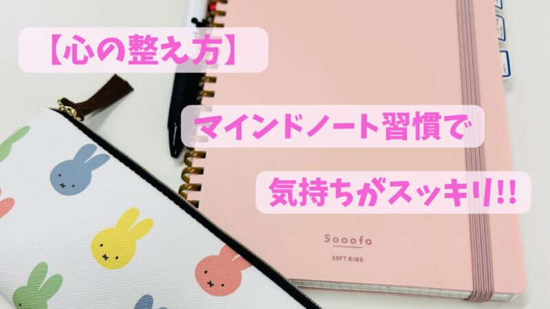 私が愛用しているマインドノートと筆記用具