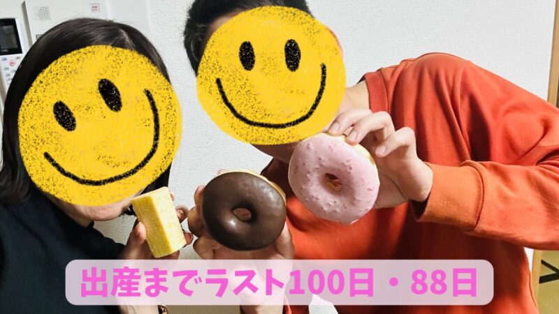 出産まで残り100日の日に夫と撮った記念写真